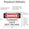 Signmission Flammable Liquid Keep Fire Away Danger Sign, Vinyl Decal, 5in W x 3.5in L, 2PK OS-2PACK-DS-D-35-L-2347 - alternate 6